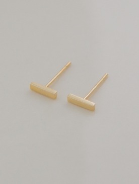 10k gold simple bar earrings (10k gold)